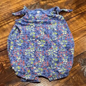 Tea Collection Blue Floral Baby Romper